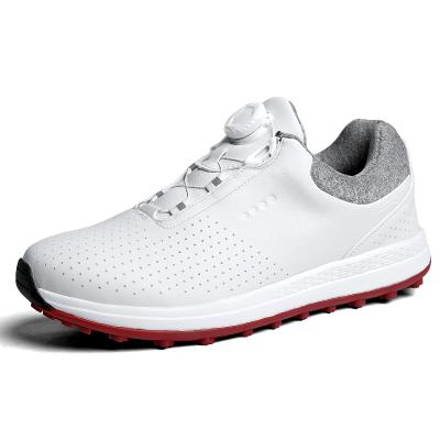 China Custom Made EVA Custom High Quality Deluxe Genuine Leather Golf Shoes For Men for sale