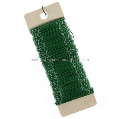 China 22 Malleable Gauge 35m Per Pallet Green Painted Florist Wire for sale