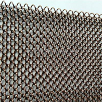 China decorative plain weave chain link mesh curtain for ceiling decoration for sale