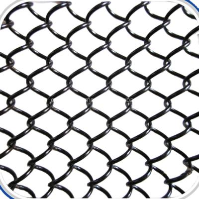 China Plain Weave Black Color 1mm*15mm Decorative Metal Ring Chain Link Curtain for sale