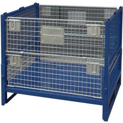 China Steel Collapsible Storage Basket Wire Mesh Containers Galvanized for sale