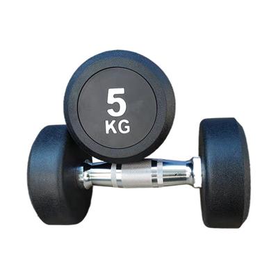 China Single Iron Dumbbell Rubber Coated Dumbbell Rubber Coating Multipurpose Dumbbell For Fitness Around Core Strength Forming Dumbbel for sale