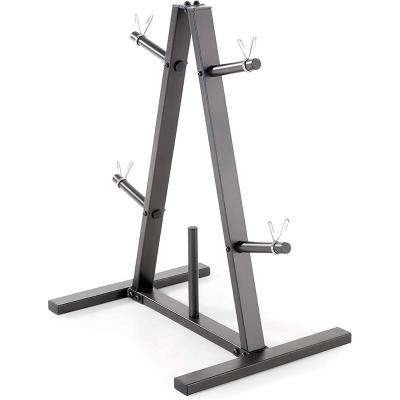 China 3-Tier Weight Plate Storage Barbell Rack Weight Rack Olym Barbell Weight Plate Rack with 4 Barbell Racks Weight Plates Storage Rack for sale