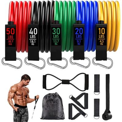 China Exercise bands fitness workout with wide handles exercise bands fitness workout with wide handles door anchor steel clasp ankle straps for outside bands home gym trip for sale