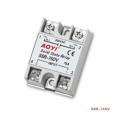 China D'AOYI 12v dual SSR-75DV epoxy solid state relay 50a single phase for air handlers for sale