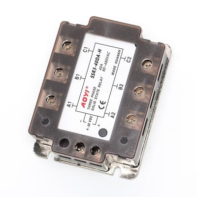 China 40a ac control 40a 80-250v dc 380v sealed dc to ac solid state relay three phase ssr for cnc machine tools for sale