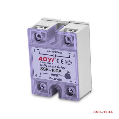 China Aoyi 220vac epoxy solid state relay ssr double single phase ssr-40da solid state relay for sale