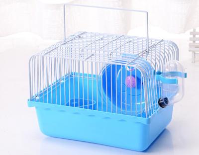 China Small Animals Hamster Cage Double Layers Pet Bird Cage Plastic Hamster House Cage Small Animals Cage for sale