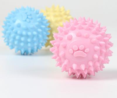 China Sustainable Dog Toy Puppy Toys Paw Spike Ball Dog Cleaning Toys Chew Toy for sale