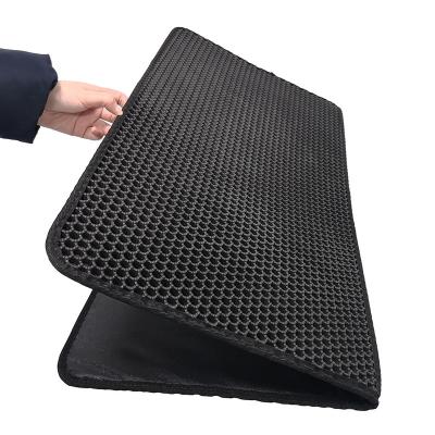 China Double Layer Sustainable Waterproof Foldable Eva Cat Litter Mat for sale