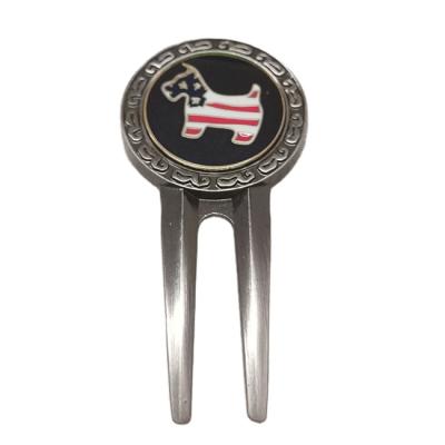 China Bulk Magnetic Golf Marker Golf Ball Marker Repair Tool Metal Clip Luxury Custom Dibble Tool Golf Accessory for sale