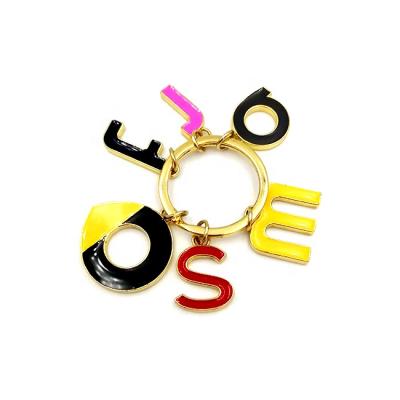 China Viable Colorful Custom Creative Key Chain Letter Key Chain Souvenir Gift for sale