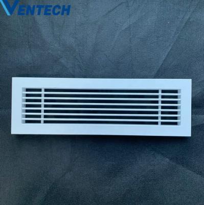 China Ventech Modern Supply Ventilation Aluminum Linear Bar Air Grille With Blades for sale