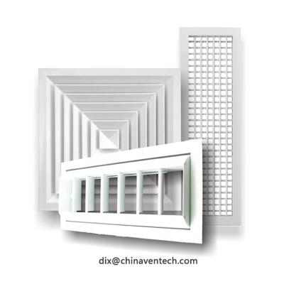 China Easy Installtion HVAC Air Grilles Diffusers Double Deflection Supply Air Grille for sale