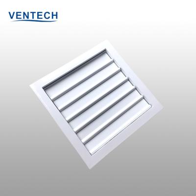 China HVAC Systems Aluminum White Color Gravity Louvers Hotel / Lobby / Air Conditioning Grille for sale