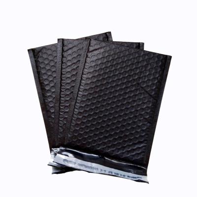 China Black Waterproof Poly Mailer Bubble Mailer Postage Mailing Bag for sale