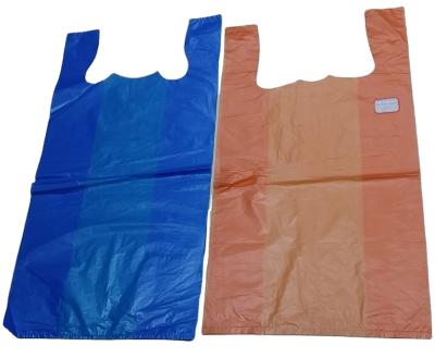 China Cheap BIODEGRADABLE Plastic T-shirt Bags T-shirt Carry Out Bag Plastic T-shirt Bag for sale