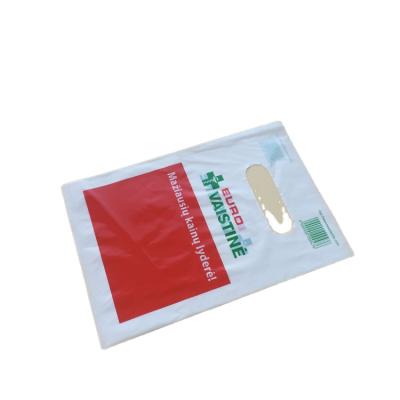 China Recyclable D-cut Plastic Bags HDPE Industrial OEM Patch Custom Printing Exterior Handle for sale