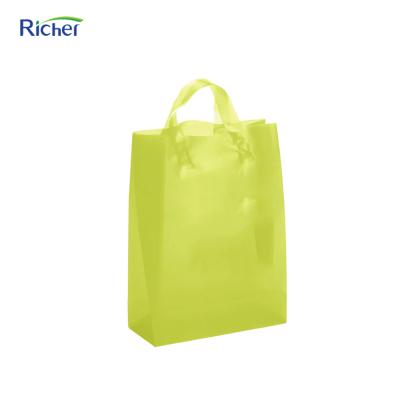 China Free Sample Disposable Custom Printed Clothes Packaging Buckle Handle Plastic Carrier Bag for sale