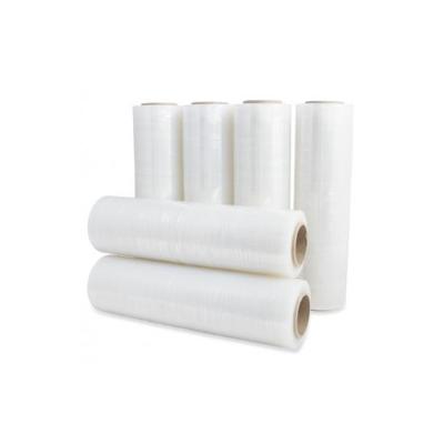 China Recyclable Thin Transparent Plastic Film Strtch High Clear Soft Film Roll for sale