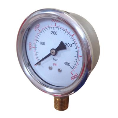 China 304 High Stainless Steel SS304 Industrial Steam Boiler Pressure Gauge for sale