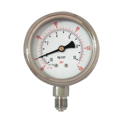 China Hot Sale SS304 Factory Price Vacuum Pressure Gauge Meter Vacuum Gauges for sale