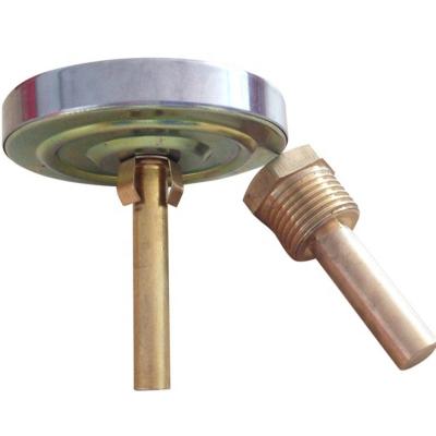 China Widely Cheap Price Bimetal Temperature Measurement Thermometer With Brass Thermowell for sale