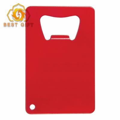 China Viable Custom Logo Metal Card Bottle Opener Key Chain Stainless Steel Credit Card Bottle Opener for sale