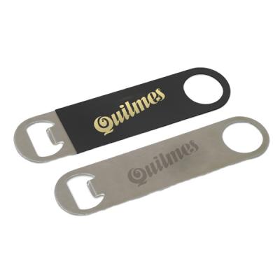 China Flat Viable Custom Design Bottle Opener Cheap Metal Logo Beer Bottle Opener for sale