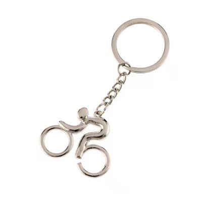 China Factory Wholesale Gift Promotion Souvenir Ornament Sports Bicycle Key Pendant Metal Gift Event Key Chain for sale