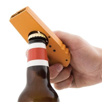 China Creative Viable Design Gun Bottle Opener With Keychain Bottle Opener Colorful Plastic Bottle Opener Shooter for sale