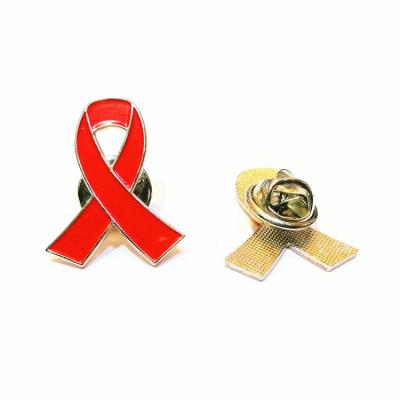 China Customized Magnetic Ally Multicolor Ribbon Badge Breast Cancer Awareness Lapel Pin for sale