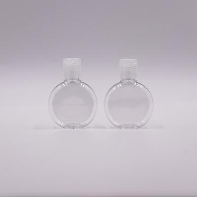 China Custom BEAUTY PACKAGING Support Round 30ml Clamshell PET Hand Sanitizer Bottle for sale