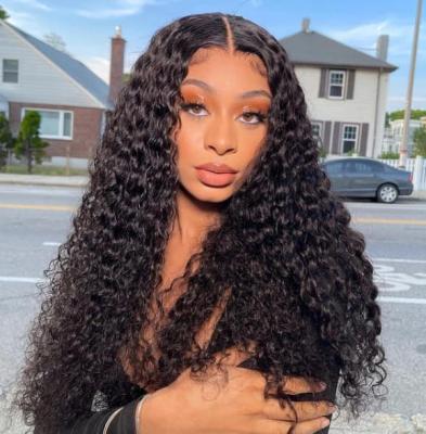 China Swiss Lace 100% Virgin Hair Lace Front Wig HD Brazilian Transparent Swiss Body Wave Curly Lace Front Wigs For Black Women for sale