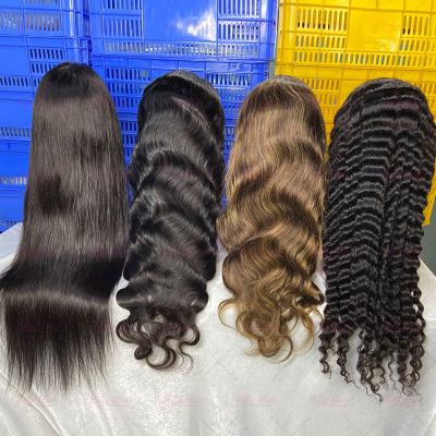 China Hd Swiss Transparent Swiss Lace Frontal Wig For Black Women, Full Lace Glueless Human Hair Wig for sale