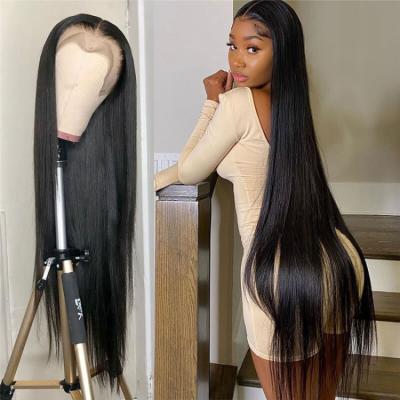 China Brazilian Straight Human Hair HD Swiss Bone Lace Wigs, Full Lace Frontal Wig With Baby Hair, Virgin Hair Wigs For Black Women for sale