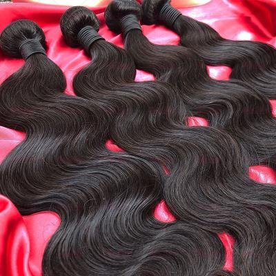 China Cheap Body Wave Human Hair Bundles, Double Drawn One Distributor Virgin Hair, Peruvian Hair Bundles With Closure Grade 12a for sale