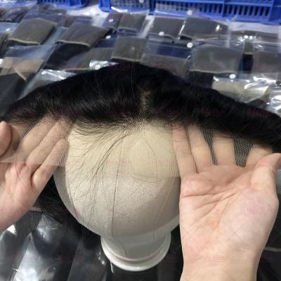 China HD good quality pixie buckle lace up frontal closure, HD transparent swiss lace frontal seller, transparent HD movie lace headband for sale