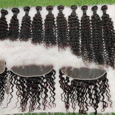 China High Quality Brazilian Raw Silky Straight Wave Hair Closure Hair Weave Bundles Frontal Deep Wave Hair Bundles With Closure for sale