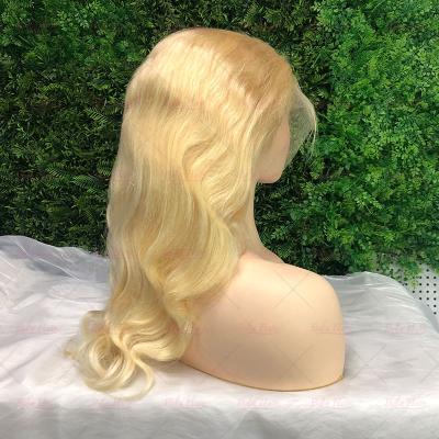 China Wholesale Hd Pixie Curl Lace Wig Raw Hair , 12a Virgin Unprocessed Hair , Raw Virgin Cuticle Aligned Hair Wigs Blonde 613 for sale