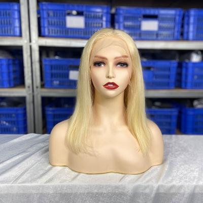 China Cheap Blonde Bob Wig, Hd Short Full Lace Hair Wig, Body Wave 613 Lace Front 613 Cuticle Aligned Virgin Hair Lace Front Wig for sale