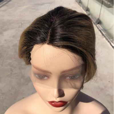 China Short Pixie Wig Factory Vendor, Raw Indian Virgin Indian Cuticle Aligned Human Hair Pixie Curl Pixie Curl Lace Front Wigs for sale