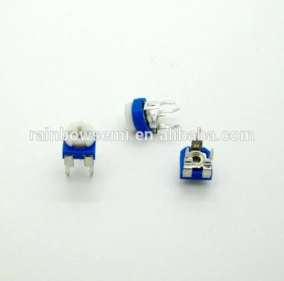 China Blue Variable Resistors 1K 102 And White Adjustable Potentiometer Circuit Accessories 1K 102 for sale