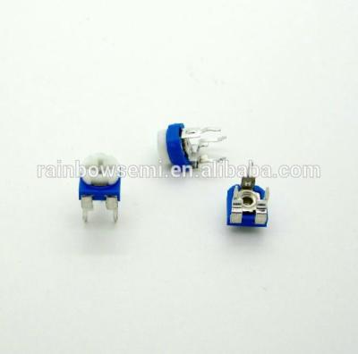 China White And Blue Adjustable Variable Resistors 200R 201 Potentiometer Circuit Accessories Standard for sale