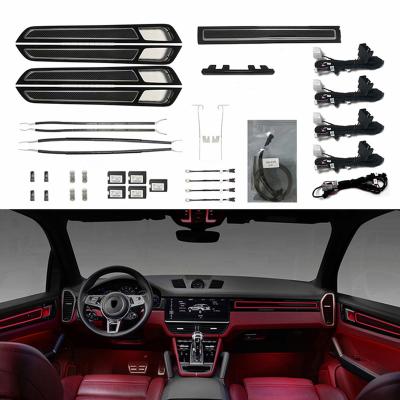 China Internal Rise For Porsche Cayenne 2018-2020 Full Kit Inter Door Ambient Light Atmosphere Light Footwell Light With Ceiling for sale