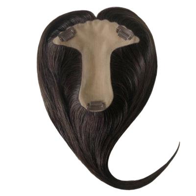 China Best Selling Real Hair Silky Straight Wave Wig Head Piece Top Wig Bangs Hair Toppers For Women for sale