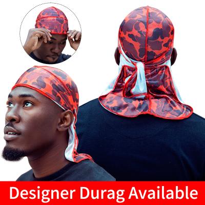 China Low MOQ Designer Soft Silky Durags Seller Designer Silk Durag For Men for sale