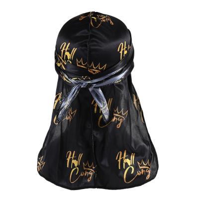 China Luxury Silk Designer Custom Logo Man Du Rags Silky Durags Women Durags Wholesale Seller Silky Slippery For Men for sale