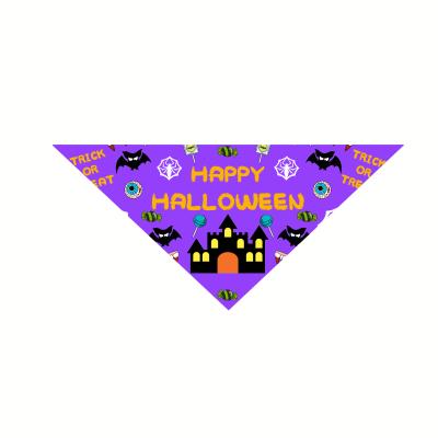 China Wholesale Original Fashion Halloween Triangle Bandana For Pet Customized Design And Print Colorful Cotton Dog Bandana for sale