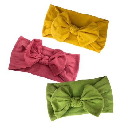 China Cozy Baby Headbands Headbands Hair Bow Nylon Hair Bow Elastics for Newborn Infant Kids Babies Toddlers for sale